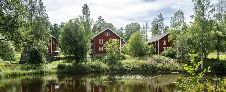 Gamla arbetarbostäder i Bruzaholm